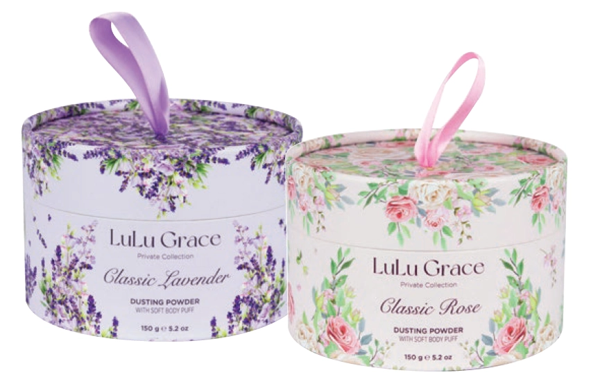 Lulu Grace Classic Lavender or Rose Dusting Powder 150g