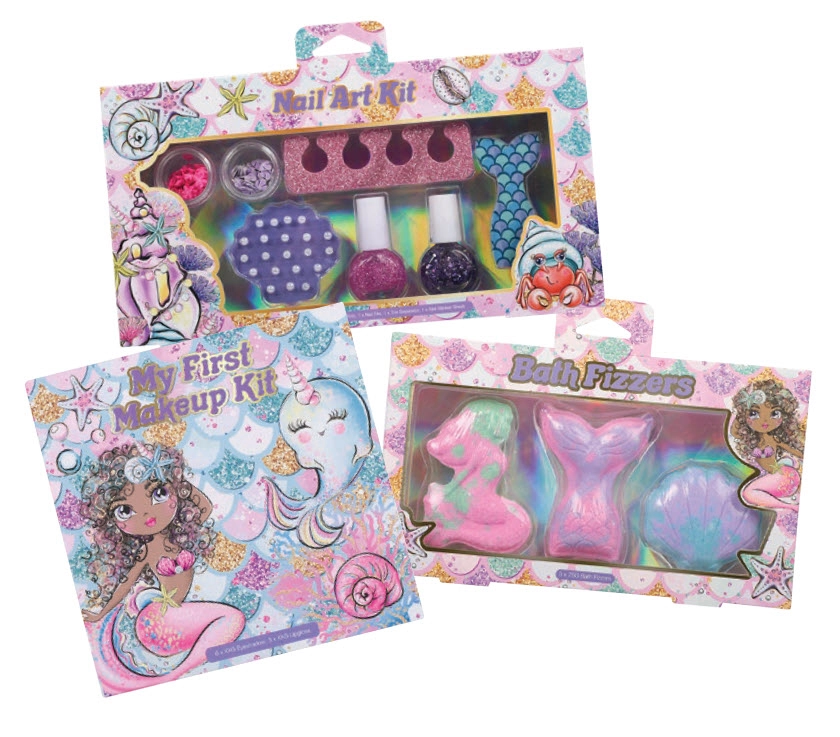 Mermaid Tales My First Makeup Kit or Nail Art Kit or Bath Fizzers 3 Piece