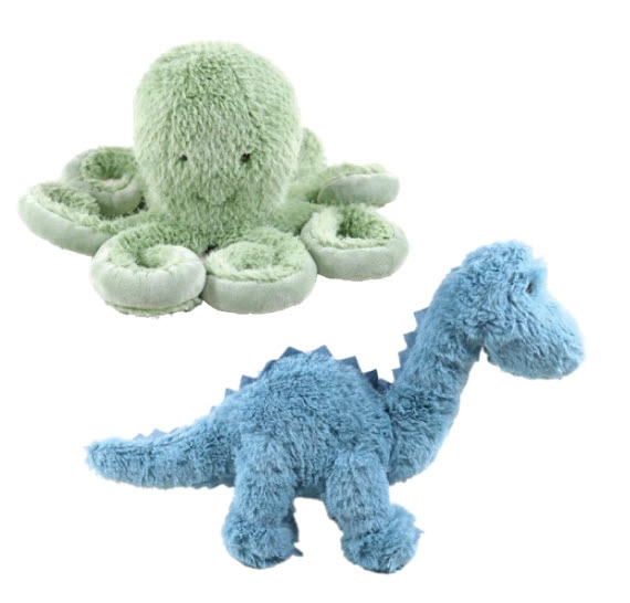 Ollie & Paige Bubbles The Octopus or Duke The Dinosaur Plush Toy