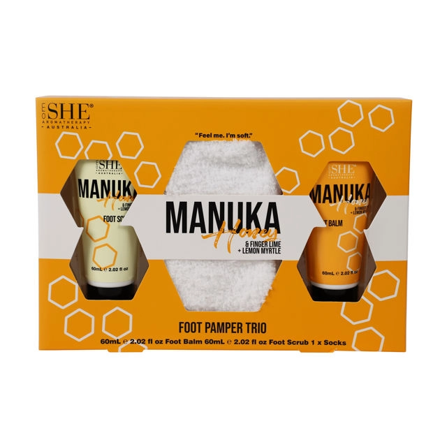 She Aromatherapy Manuka Honey Foot Pamper Trio