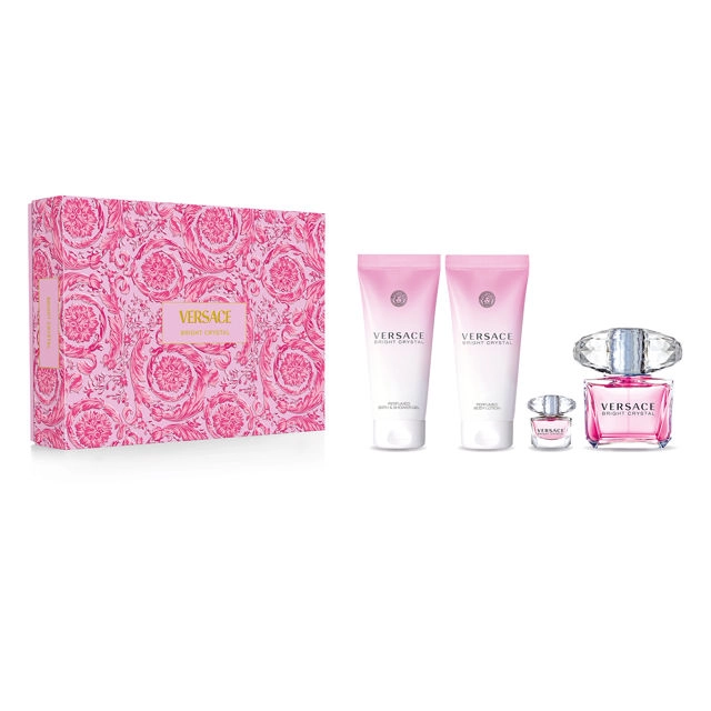 Versace Bright Crystal EDT 90ml Gift Set 4 Piece