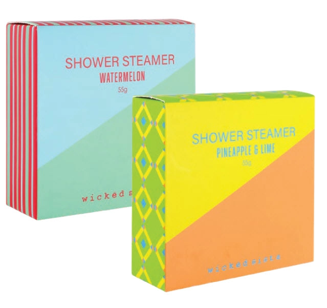 Wicked Sista Colour Block Shower Steamer Watermelon or Pineapple & Lime 55g