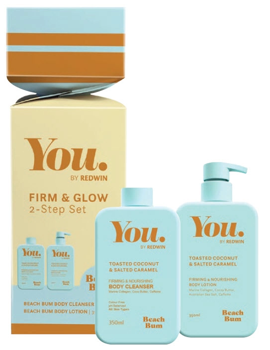 You By Redwin Firm & Glow Gift Set Beach Bum Cleanser & Lotion