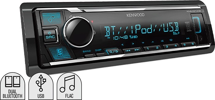 Kenwood 1DIN 200W Dual Bluetooth Media Receiver