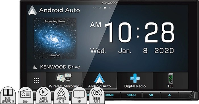 Kenwood 6.8” HD AV Head Unit Apple Carplay & Android Auto DAB+