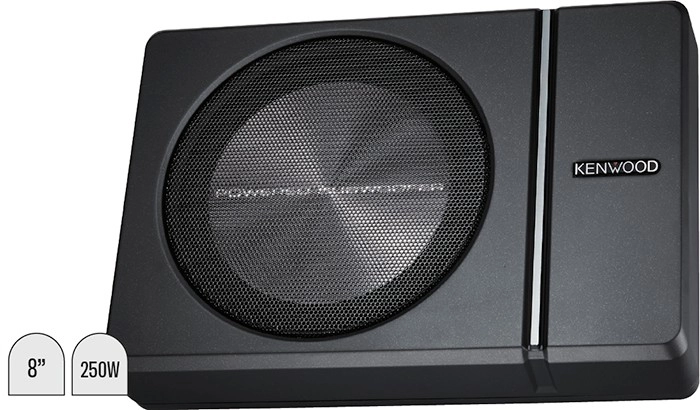 Kenwood 8” Hideaway Compact Powered Subwoofer