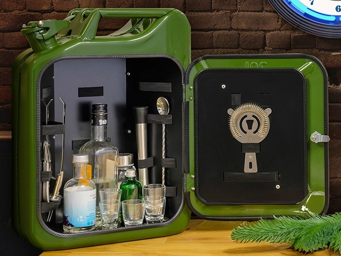 NEW 20L Green Jerry Can Minibar Cabinet