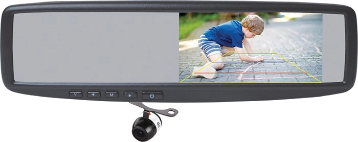 Parkmate 4.3” Clip on Rear View Mirror Monitor & Reverse Camera Pack