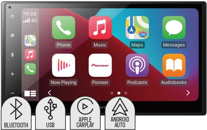 Pioneer 6.8” AV Head Unit w/ Apple Carplay & Android Auto