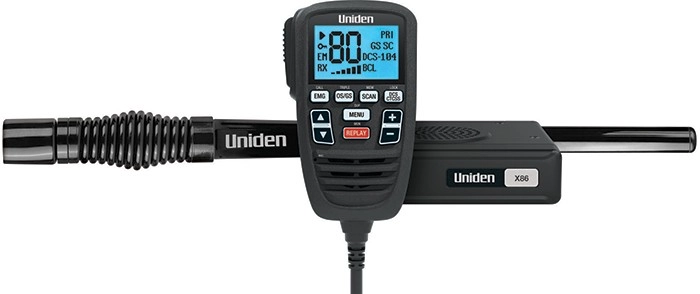 Uniden X86 Travel Pack Mini UHF CB Mobile with ATX500BK Antenna