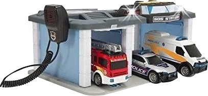 Dickie Toys Rescue Center Light & Sound Police Fire Ambulance