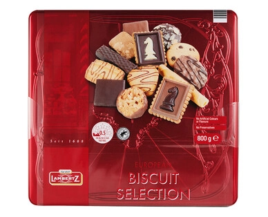 European Chocolate Biscuit Tin 800g