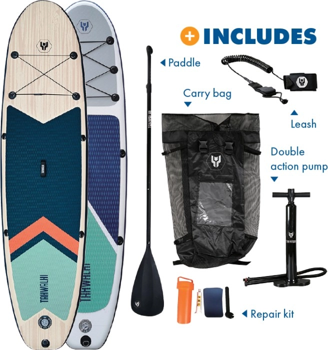 Tahwalhi Coral Shores or Turquoise Bay 10’6” Inflatable Stand-Up Paddle Board