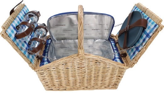 Wanderer 4P Wicker Picnic Basket