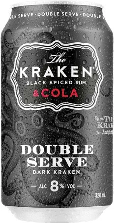 NEW The Kraken Rum & Cola Double Serve 8% 4 Pack