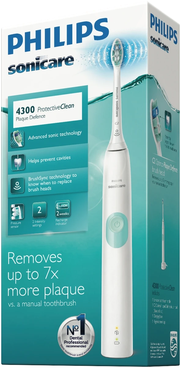 Philips Sonicare ProtectiveClean 4300 Plaque Defence White Mint