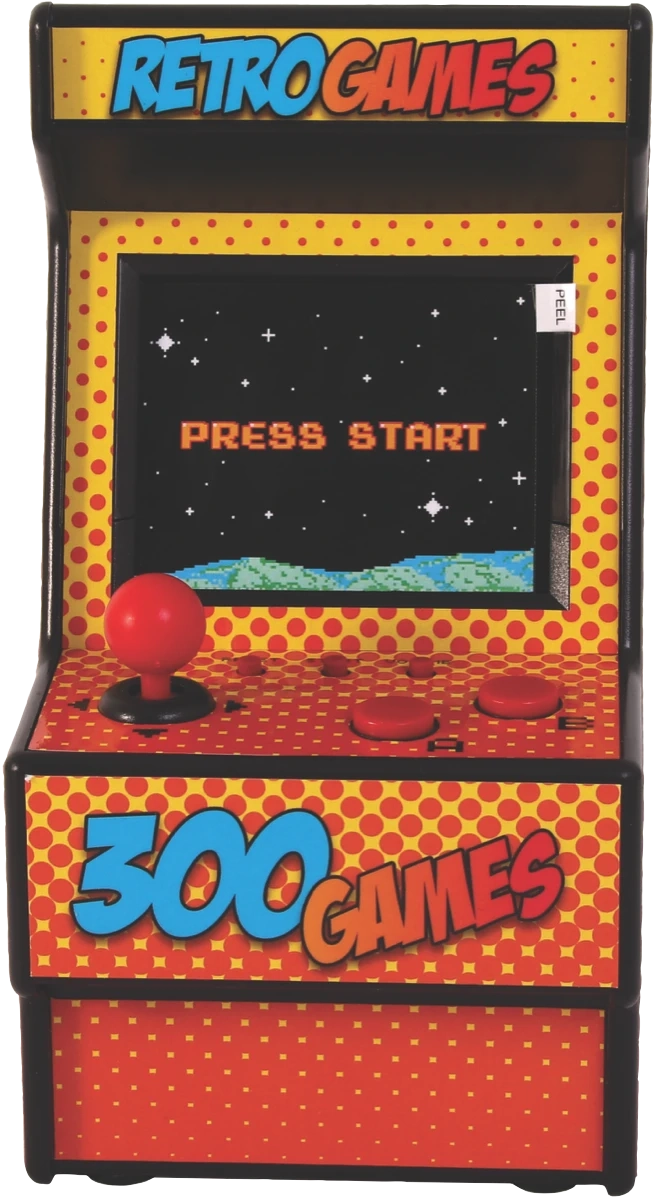 Techxtras 300-in-1 Retro Games Machine (Yellow)