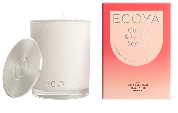 ECOYA Madison Jar Guava & Lychee Sobert Candle