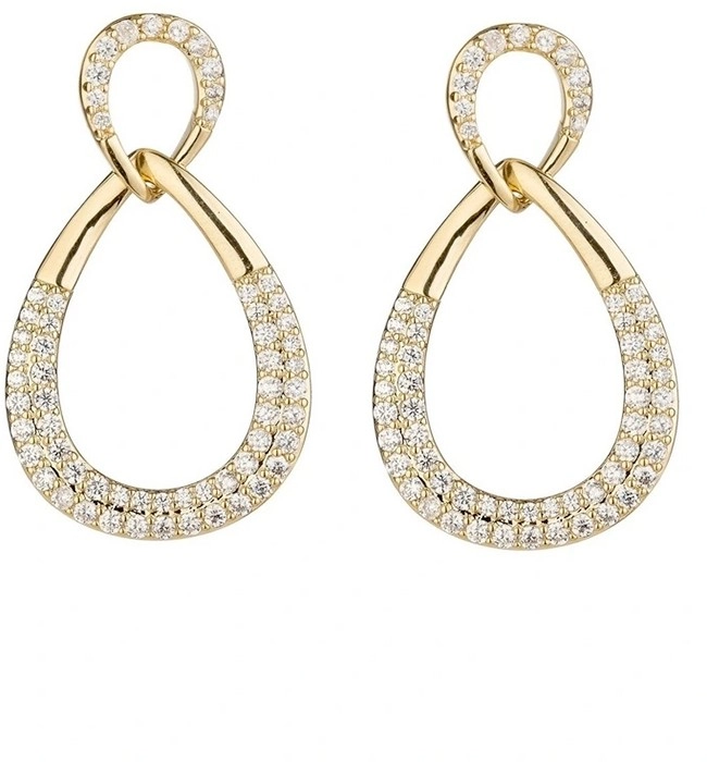 Gregory Ladner Teardrop Drop CZ Earrings