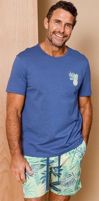 Reserve Tee and Short Sleep Set - Blue