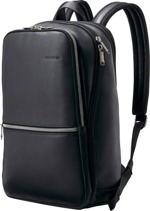 Samsonite Classic Leather Slim Backpack in Black