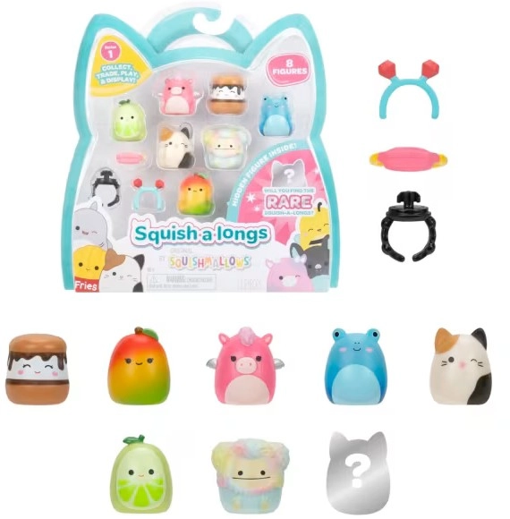 11 Piece The Original Squishmallows Squish-a-Longs Toys - Assorted