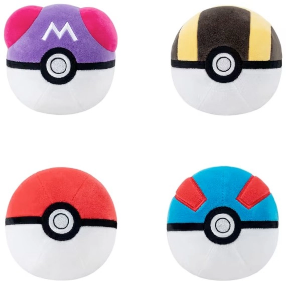 13cm Pokemon Poke Plush Ball - Assorted