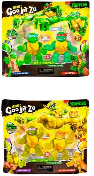 2 Pack Heroes of Goo Jit Zu Teenage Mutant Ninja Turtles Figures - Assorted