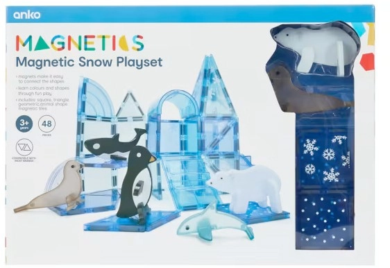 48 Piece Magnetic Snow Playset