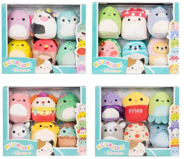 6 Pack The Orginal Squishmallows Micromallows - Assorted