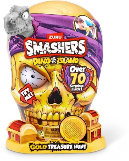 76 Piece Zuru Smashers Dino Island Gold Treasure Hunt - Assorted