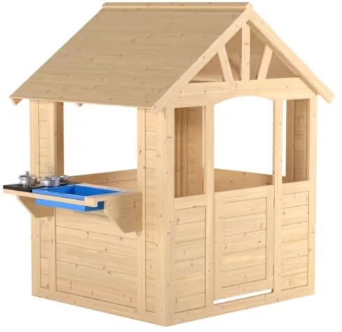 Activo Let's Go Play: Wooden Cubby House with Kitchen