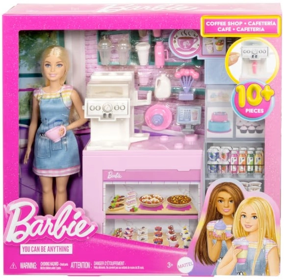 Barbie Coffee Shop Playset with Blonde Barista Doll