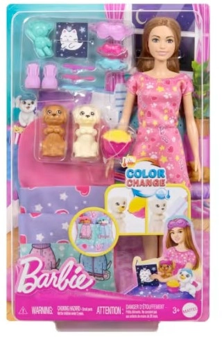 Barbie Doll & Puppy Slumber Party Playset