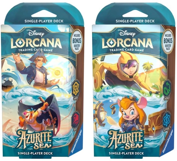 Disney Lorcana Trading Card Game: Azurite Sea Single Player Deck - Assorted