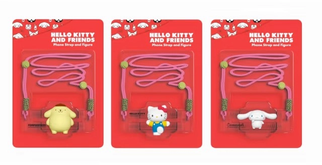 Hello Kitty and Friends Phone Strap and Figure - Assorted