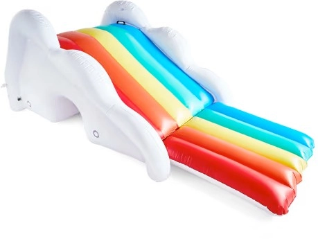 Inflatable Rainbow Sprinkler Slide