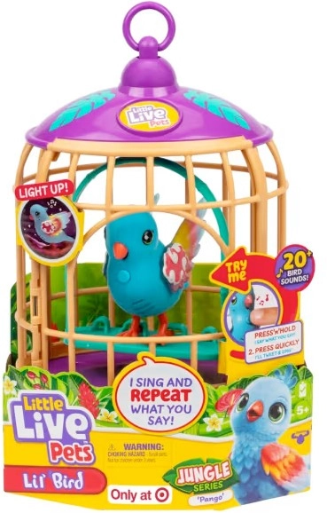 Little Live Pets Lil' Bird & Cage - Jungle Series Pango