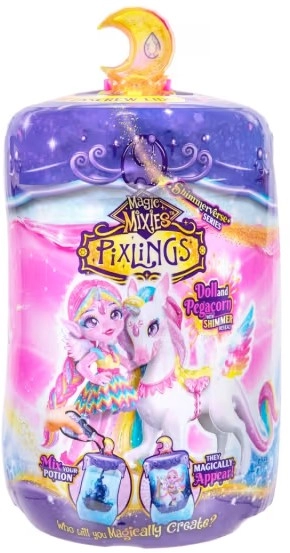 Magic Mixies Pixlings and Pegacorn Pack - Unia the Unicorn Pixling and Rainbow Star the Pegacorn Pet