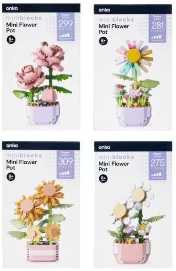 Mini Blocks Flower Series: Mini Flower Pot Playset - Assorted