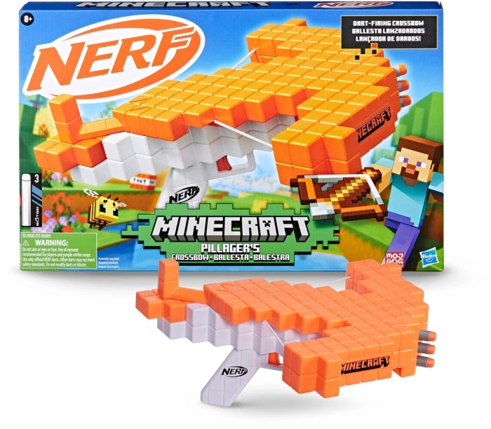 Nerf Minecraft Pillager's Dart-Firing Crossbow