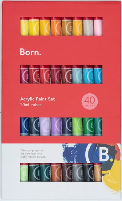 Born Acrylic Paint Set 40 Pieces