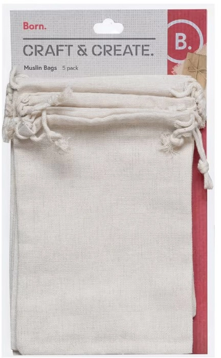 Born Muslin Bags 5 Pack