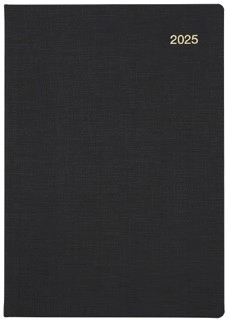 J.Burrows A4 Day to Page 2025 Alavista Diary - Black