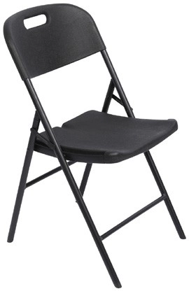 J.Burrows Heavy Duty Folding Chair - Black