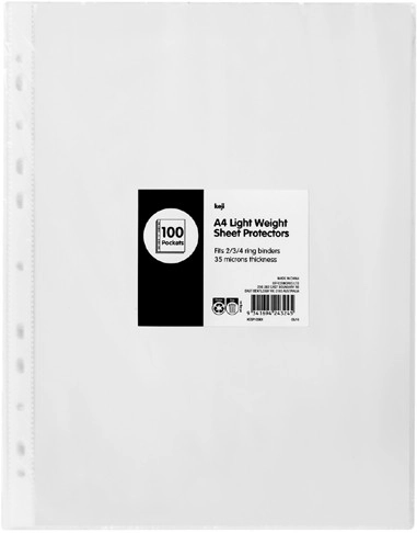 Keji 100 Pack Sheet Protectors