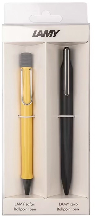 LAMY Safari Ballpoint, Rollerball or Fountain Pen Gift Set - Black/Yellow