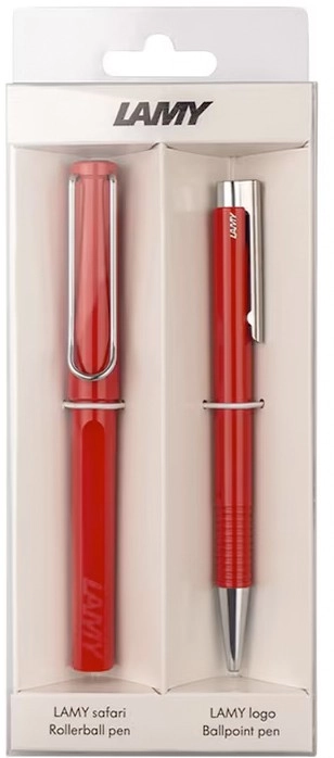 LAMY Safari Ballpoint, Rollerball or Fountain Pen Gift Set - Red