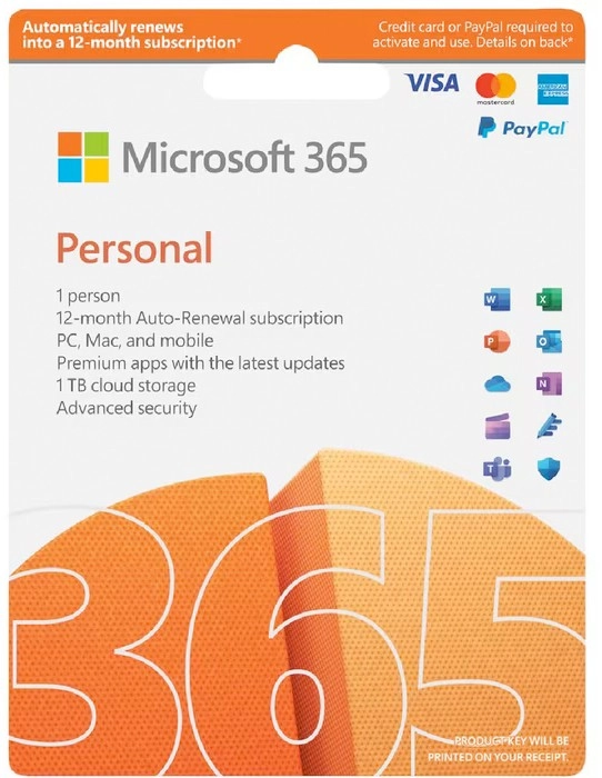 Microsoft Office 365 Personal Software