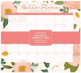 Orange Circle Magnetic Calendar Pad - Bella Flora